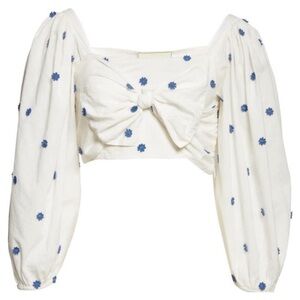 NWT Farm Rio delicate Front Bow shirt